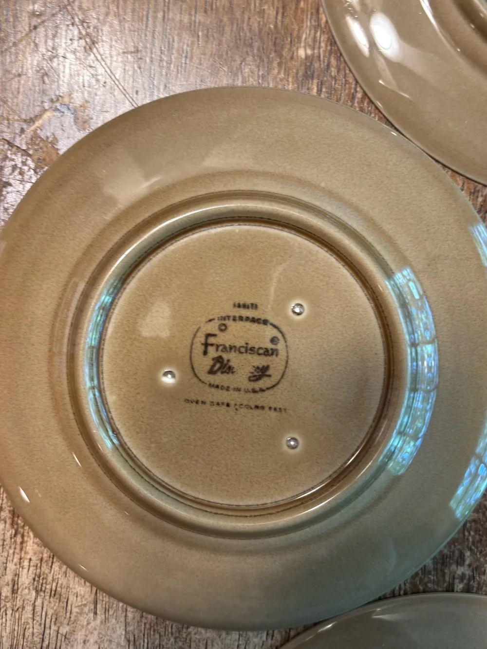 Vintage Franciscan DISCOVERY TAHITI Ceramic Plates, Set Of 4, 6.25”
